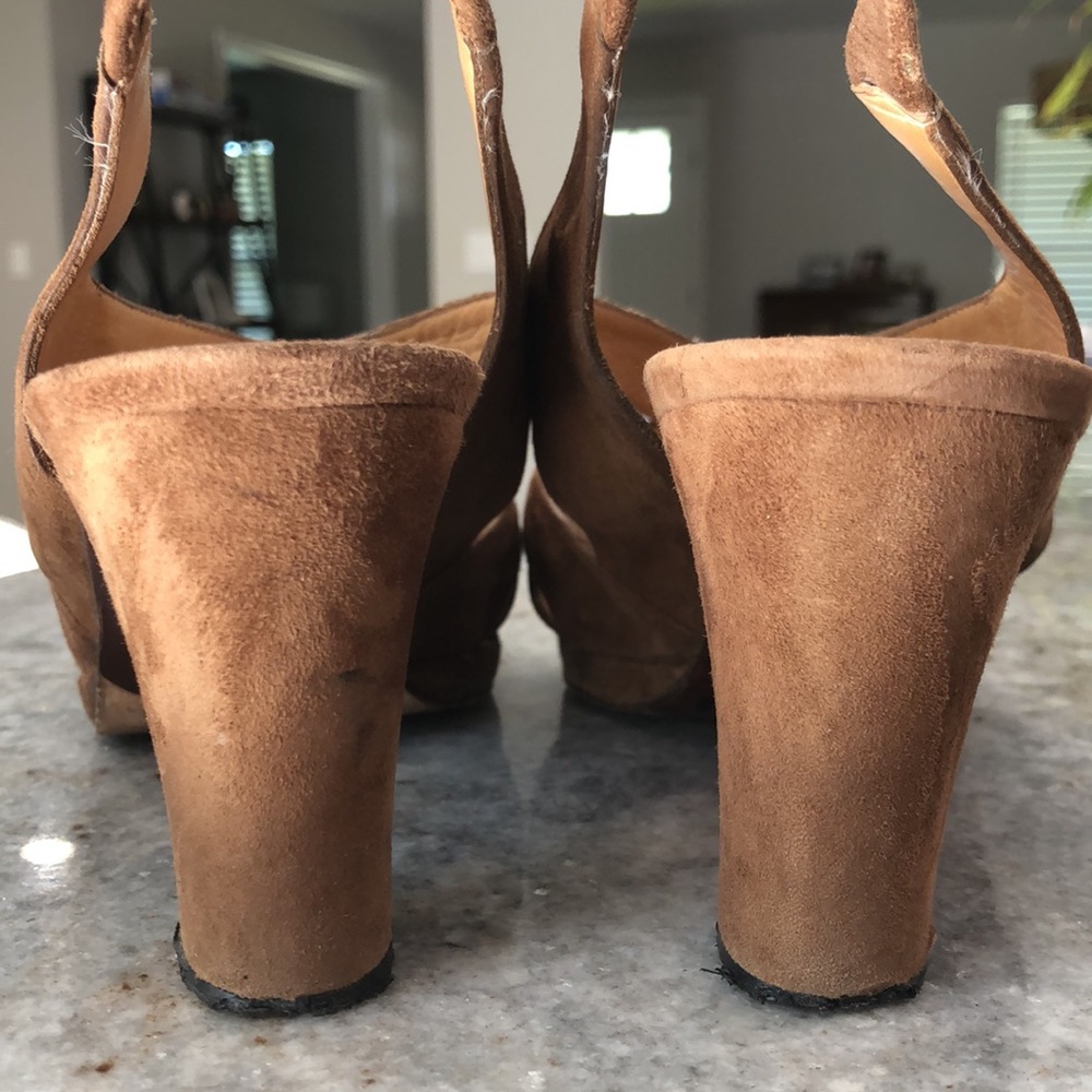 Vintage DIETER KUCKELKORN Special Edition Suede Slingback Heels - Picture 10 of 12